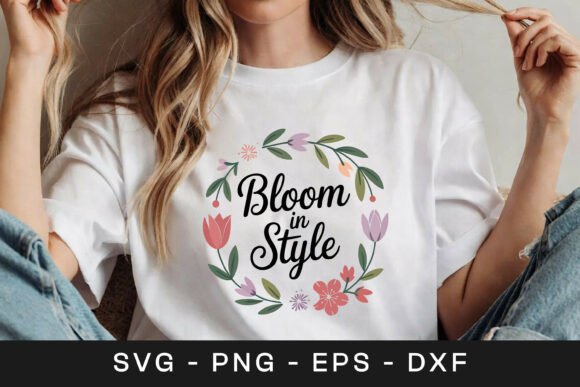 Bloom Style Floral Wreath SVG PNG Review