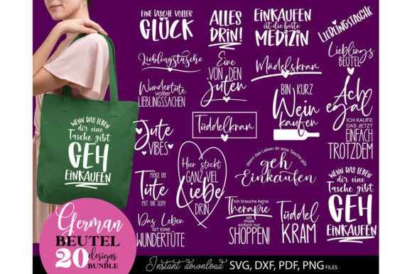 German Tote Bag Quotes SVG Bundle: A Designer's Review for Crafts & Graphics