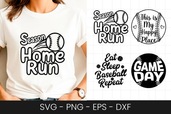 Home Run Season Baseball Design SVG PNG for Graphics and Crafts