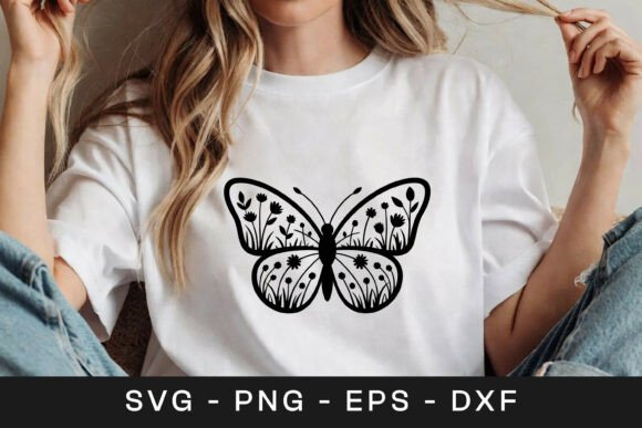 Ornamental Butterfly Pattern Design SVG for Graphics and Crafts