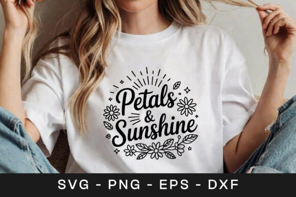 Petals and Sunshine Floral SVG PNG for Graphics and Crafts