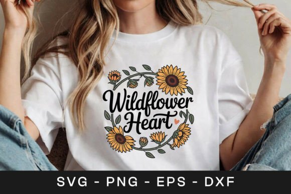 Wildflower Heart Sunflower SVG PNG Review